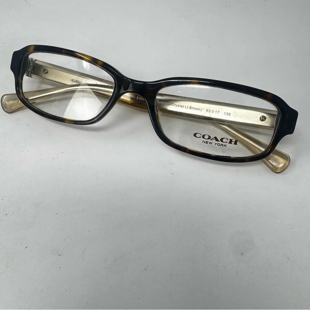 Coach frames HC6083 glasses Dark Tortoise/Crystal Lt Brown new.